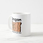 Mug ~ de devise de l'Orégon OU d'état c'est OR-EE-GUN, (Devant gauche)