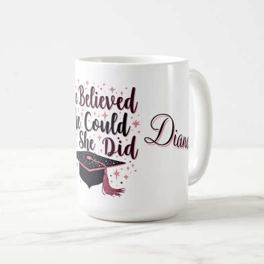 Mug de diplôme inspirationnel (Devant droit)