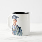 Mug de diplôme, Nom personnalisé Classe de cadeau (Devant gauche)