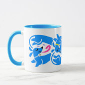 Mug de Doxines tordus bleu clair (Gauche)