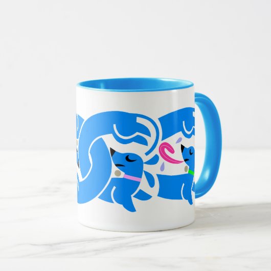Mug de Doxines tordus bleu clair (Devant droit)