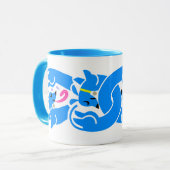 Mug de Doxines tordus bleu clair (Devant gauche)