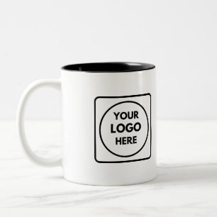 Mug de entreprise à logo personnalisé bicolore