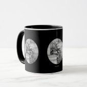 Mug de fée gothique noir et blanc, Coupe (Devant gauche)