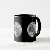 Mug de fée gothique noir et blanc, Coupe (Devant droit)