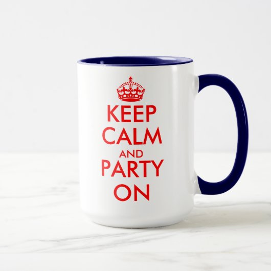 Mug de fête avec thème keep calm (Droite)