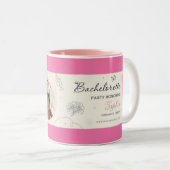 Mug de fête de bachelorette dessiné à la main - Cé (Devant droit)