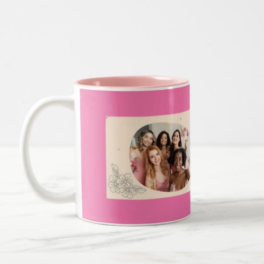 Mug de fête de bachelorette dessiné à la main - Cé (Gauche)