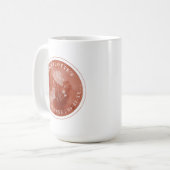 Mug de Fête de Mariage Floral Rouille (Devant gauche)