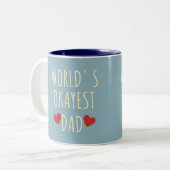 Mug de Fête des pères drôle - Papa le plus Okayest (Devant gauche)