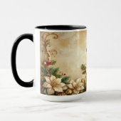 Mug de fêtes florales de Noël (Gauche)