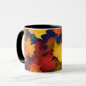 Mug de feuillage de automne rustique (Devant gauche)