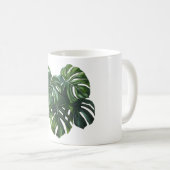 Mug de feuillage de feuille de monstère tropicale (Devant droit)