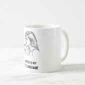 Mug de fille au café : Sip and Saving (Devant droit)