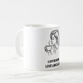 Mug de fille au café : Sip and Saving (Devant gauche)
