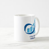 Mug de finance bleu personnalisé (Devant droit)