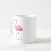 Mug de Flamant rose personnalisé Flamant rose de c (Devant gauche)