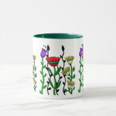 Mug de fleurs blanches colorées (Centre)