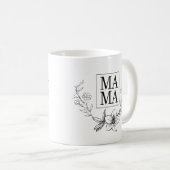 MUG DE FLEURS BLANCHES MAMA (Devant droit)