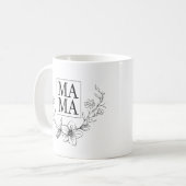 MUG DE FLEURS BLANCHES MAMA (Devant gauche)