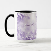 Mug de fleurs blanches violettes (Gauche)