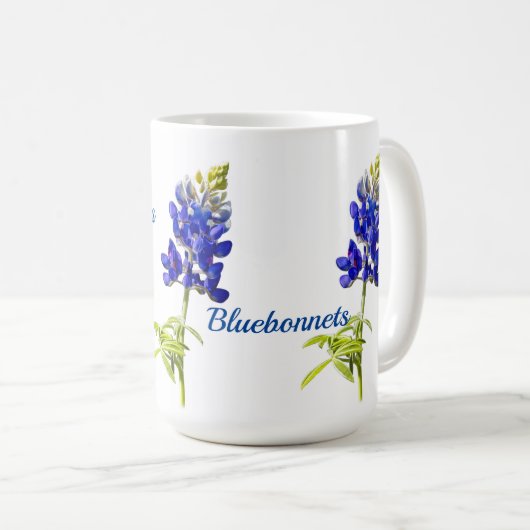 Mug de fleurs de bleuets du Texas (Devant droit)