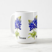 Mug de fleurs de bleuets du Texas (Devant gauche)