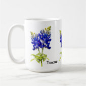 Mug de fleurs de bleuets du Texas (Gauche)