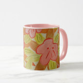 Mug de fleurs de couleur automne (Devant droit)