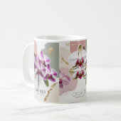 Mug de fleurs de crépuscule - Élégance de l'orchid (Devant gauche)