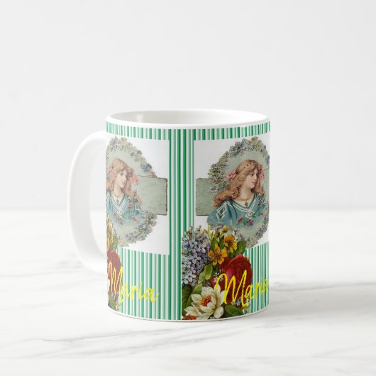 Mug de fleurs de dame victorienne (Devant gauche)