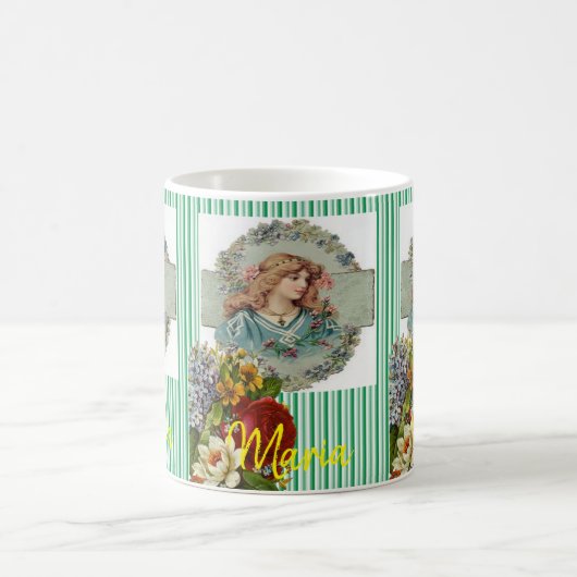 Mug de fleurs de dame victorienne (Centre)
