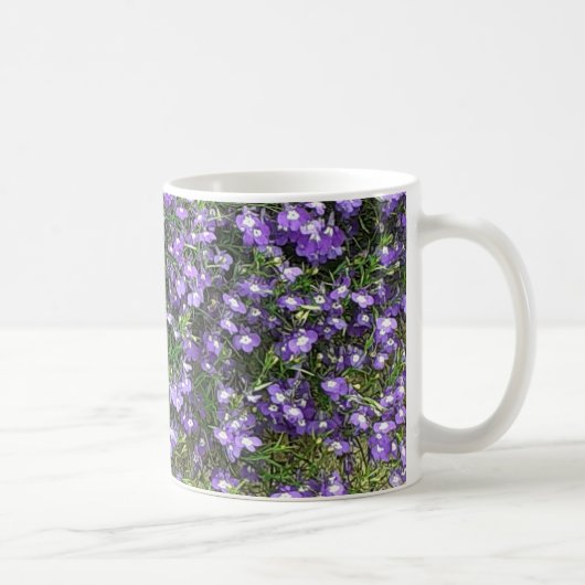 Mug de fleurs de printemps violettes (Droite)