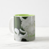 Mug de fleurs d'hydrinthe blanc et vert (Devant gauche)