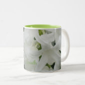 Mug de fleurs d'hydrinthe blanc et vert (Devant droit)