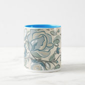 Mug de fleurs gris bleu (Centre)