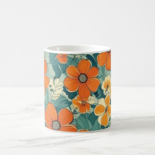 Mug de fleurs orange (Centre)