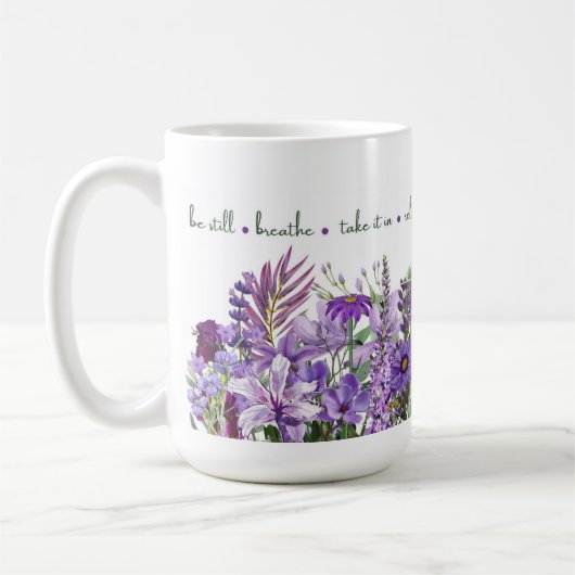Mug de fleurs pourpres (Gauche)