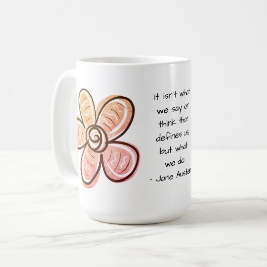 Mug de fleurs rose et jaune (Devant gauche)
