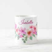 Mug de fleurs roses (Centre)