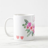 Mug de fleurs roses (Gauche)