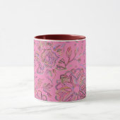 Mug de fleurs roses et croisées (Centre)
