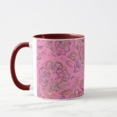 Mug de fleurs roses et croisées (Gauche)