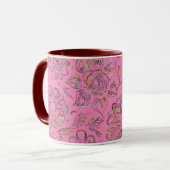 Mug de fleurs roses et croisées (Devant gauche)