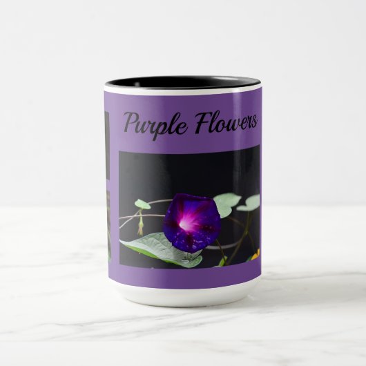 Mug de fleurs violettes (Centre)