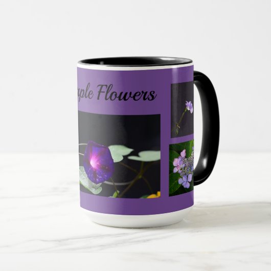 Mug de fleurs violettes (Devant droit)