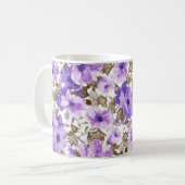 Mug de fleurs violettes spéciales (Devant gauche)