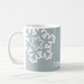 Mug de flocons de neige minimaux (Gauche)