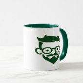 Mug de football vert foncé pour papa (Devant droit)