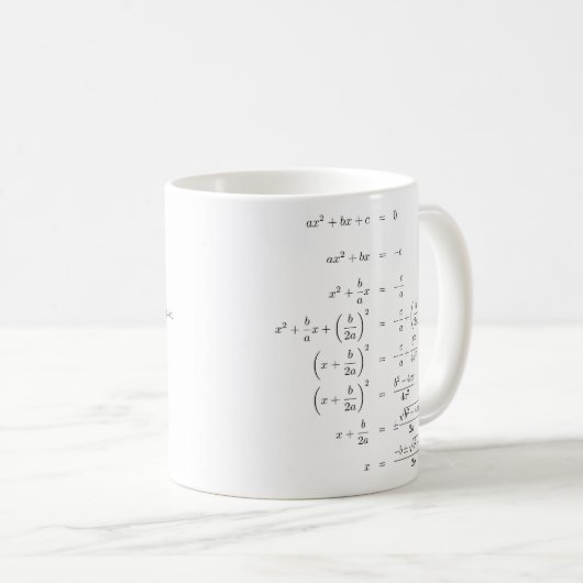 Mug de formule quadratique (Devant droit)